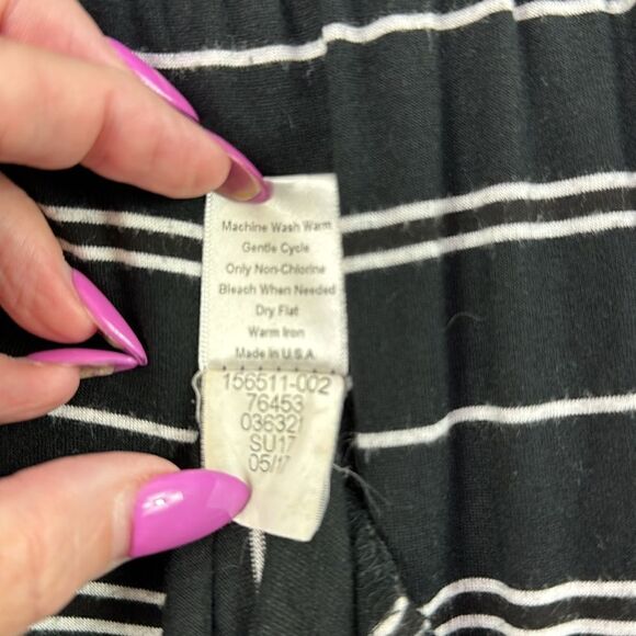 Athleta Striped Empire Waist Sleeveless Tank Maxi Dress L - Picture 5 of 6